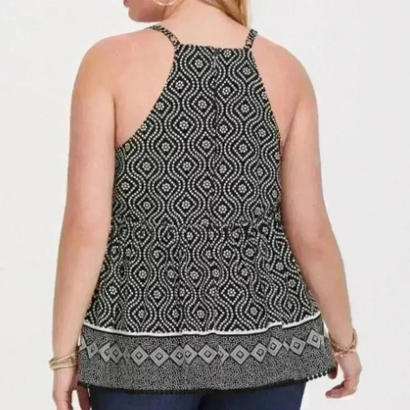 Torrid Black White Polka Dot Boarder Print Challis Cami 1 1X 14/16 - Picture 2 of 8